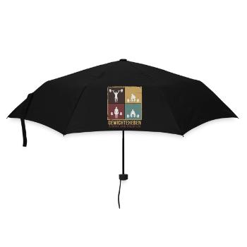 Gewichtheben Stärke und Disziplin - Regenschirm (klein) - Schwarz - Vorne