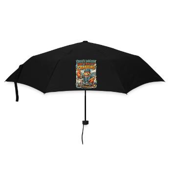 Capitaine crabe – 100 % crabes - Parapluie standard - noir - Devant