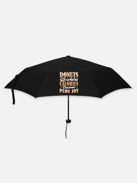 Donut Fastfood - Regenschirm (klein) - Schwarz