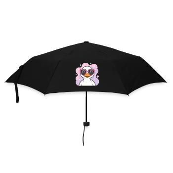 Les lunettes en forme de cœur se baissent dans des vagues pastel - Parapluie standard - noir - Devant