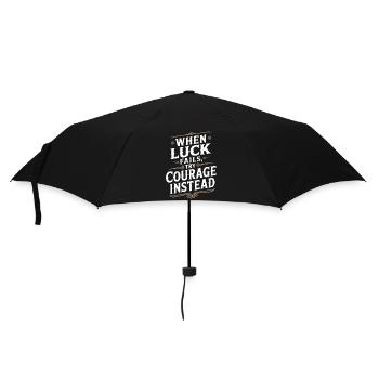 Citation vintage Le courage sur la chance - Parapluie standard - noir - Devant