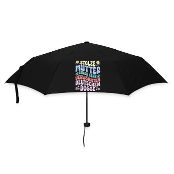 Stolze Hundemama einer Dogge - Regenschirm (klein) - Schwarz - Vorne