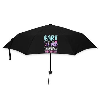 Part Of The K Pop Birthday Girl Crew - Umbrella (small) - black - Front