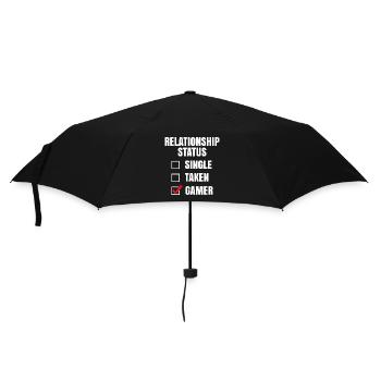 Beziehungsstatus: Gamer - Regenschirm (klein) - Schwarz - Vorne