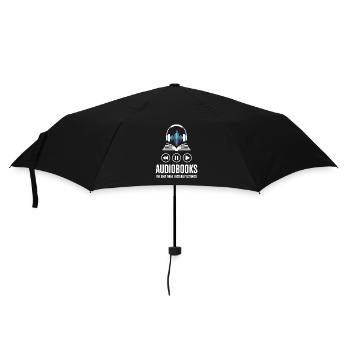 Hörbuch Leser - Audiobooks Liebe - Buchliebhaber - Regenschirm (klein) - Schwarz - Vorne