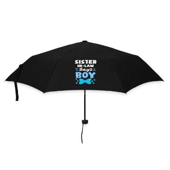 Stiefschwester Sagt Junge Gender Reveal Party - Regenschirm (klein) - Schwarz - Vorne
