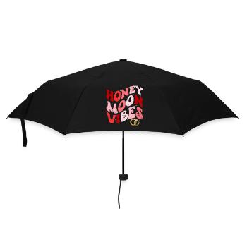 Flitterwochen-Vibes Neue Bräute Hochzeit gerade verheiratet - Regenschirm (klein) - Schwarz - Vorne