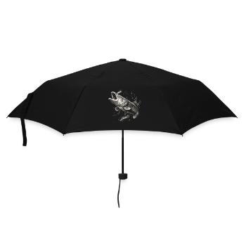 Hecht Angler - Regenschirm (klein) - Schwarz - Vorne