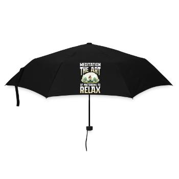 Meditation The Art Of Pretending To Relax - Umbrella (small) - black - Front