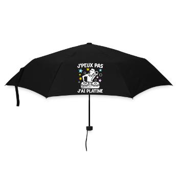J'peux Pas J'ai Platine Humour DJ Disc Jockey Fun - Parapluie standard - noir - Devant