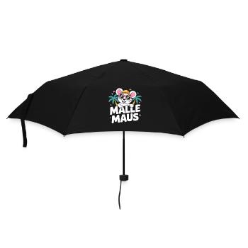Mallemaus JGA Frauen Mallorca Fan Party Malle Maus - Regenschirm (klein) - Schwarz - Vorne