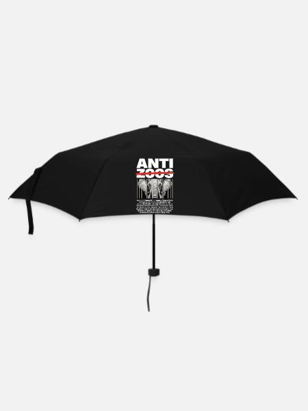 Anti Zoo Shirt Tierschutz Elefant Freiheit Shirt - Regenschirm (klein) - Schwarz
