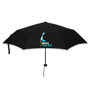 Nordsee Urlaub IBIZA FILIALE NORD Lustiges - Regenschirm (klein) - Schwarz - Vorne