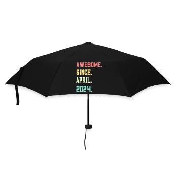 Awesome Since April 2024 - Umbrella (small) - black - Front
