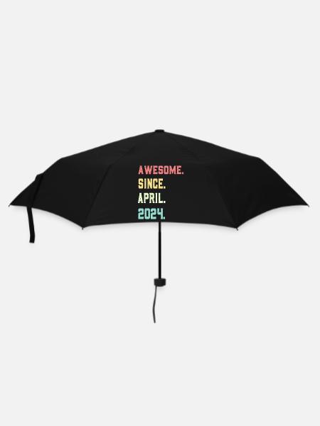 Großartig seit April 2024 - Regenschirm (klein) - Schwarz