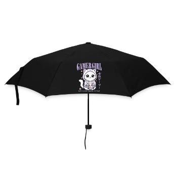 Gamer Girl Cat Kawaii Anime Gaming Cute - Umbrella (small) - black - Front
