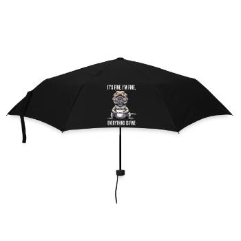 Its Fine Im Fine Coffee Bearded Dragon Humor - Umbrella (small) - black - Front