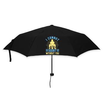 Fitness Fanatics Cannot Squat Without You - Regenschirm (klein) - Schwarz - Vorne