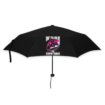 UTV Off Road Girl Woman 4 Wheeler Side by side - Regenschirm (klein) - Schwarz - Vorne