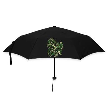Chinesischer Drache Tiger - Regenschirm (klein) - Schwarz - Vorne