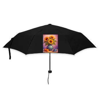 Yellow Sunflowers Flowers Sunflower Graphics - Umbrella (small) - black - Front