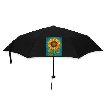 Yellow Sunflowers Flowers Sunflower Graphics - Umbrella (small) - black - Front