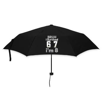 8th Birthday Boy Outfit I`m 8 Year Old Six Seven - Parapluie standard - noir - Devant