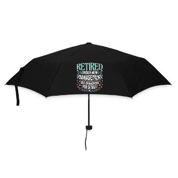 Retired See Grandkids For Details Grandmom Grandpa - Umbrella (small) - black - Front