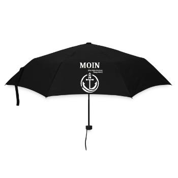 MOIN Norddeutscher Humor Spruch lustig  - Regenschirm (klein) - Schwarz - Vorne