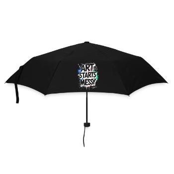 Scribble Doodle Drawing Art Starts Messy - Umbrella (small) - black - Front