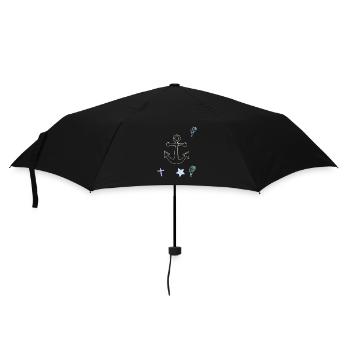 Maritim Anker Kreuz Eiscrem - Umbrella (small) - black - Front