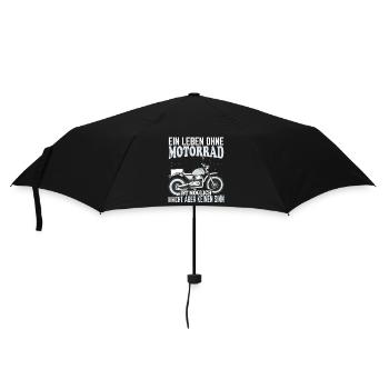 Leben Ohne Motorrad? Macht Keinen Sinn - Regenschirm (klein) - Schwarz - Vorne