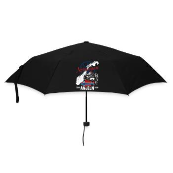 Norwegen Angeln Tour 2026 - Angler Geschenk - Regenschirm (klein) - Schwarz - Vorne