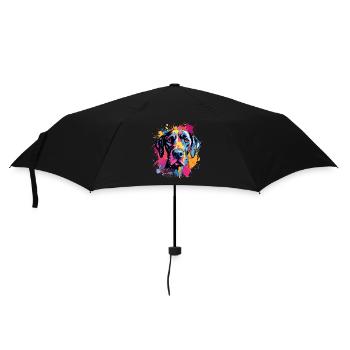 Great Dane Dog Splash Art Colorful - Umbrella (small) - black - Front