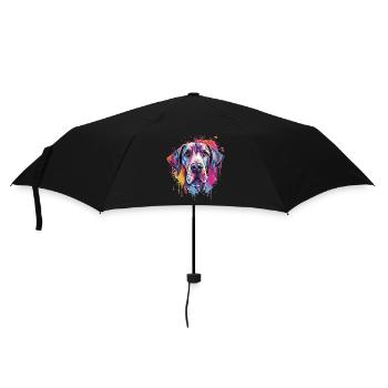 Art coloré éclaboussuré de chien en grand dogue - Parapluie standard - noir - Devant