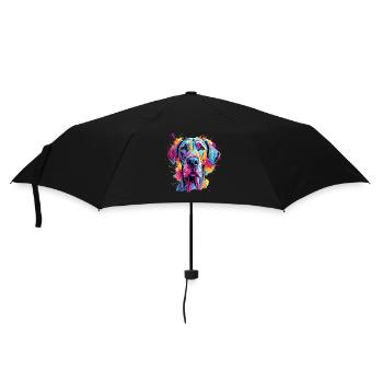 Chien coloré de grand dogue éclaboussé - Parapluie standard - noir - Devant