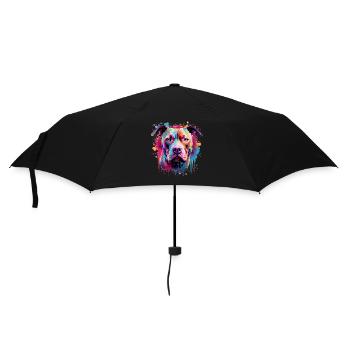 Art éclaboussuré de Pitbull Dog Coloré - Parapluie standard - noir - Devant