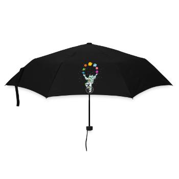 Chemise d’astronaute jonglant avec les planètes - Parapluie standard - noir - Devant