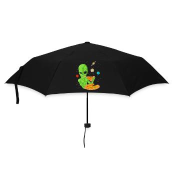 Alien Pizza Space Shirt - Parapluie standard - noir - Devant