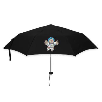 Astronaute Taupe Espace - Parapluie standard - noir - Devant
