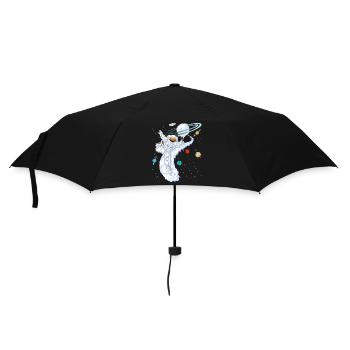 Télé-shirt Astronaut Skiing Planet - Parapluie standard - noir - Devant