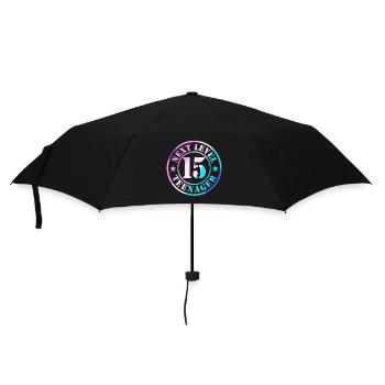 15e anniversaire Garçon Fille Adolescent Niveau 15 - Parapluie standard - noir - Devant