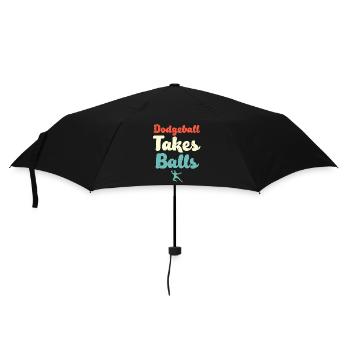 Dodgeball Takes Balls - Umbrella (small) - black - Front