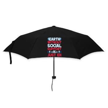 Social Worker Quota Without Is Just Eh Social Work - Umbrella (small) - black - Front