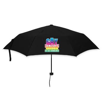 Gay schlechtsverkehr  / Lustiges Wortspiel, Pride - Regenschirm (klein) - Schwarz - Vorne