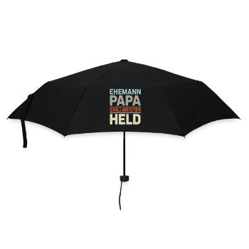 Grill Master Dad Father's Day Gift BBQ Retro - Umbrella (small) - black - Front