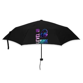 18. Geburtstag Junge Mädchen Teenager Level 18 - Regenschirm (klein) - Schwarz - Vorne
