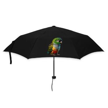 Felsensittich Motiv - Regenschirm (klein) - Schwarz - Vorne
