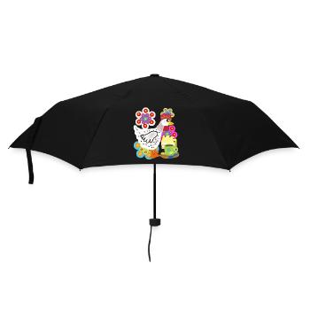 hen cake coffee break coffee chicken - Umbrella (small) - black - Front