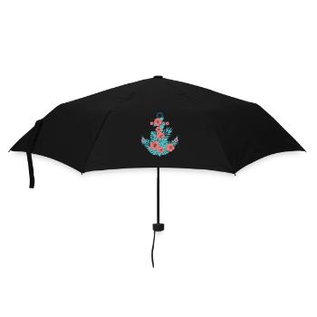 Tropical Hibiscus Anchor - Umbrella (small) - black - Front